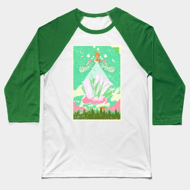 NATURE'S CRYSTAL Baseball T-Shirt by Showdeer